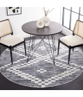 Safavieh Alamo ALM717 Charcoal / Ivory 6'-7" X 6'-7" Round Area Rug