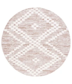 Safavieh Alamo ALM717 Taupe / Ivory 6'-7" X 6'-7" Round Area Rug