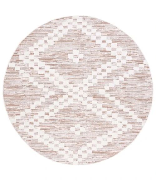Safavieh Alamo ALM717 Taupe / Ivory 6'-7" X 6'-7" Round Area Rug