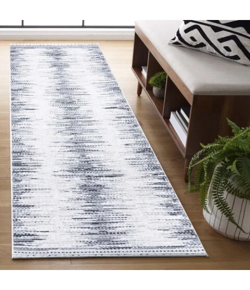 Safavieh Alamo ALM732 Grey / Charcoal 2'-2" X 8' Runner Area Rug