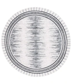 Safavieh Alamo ALM732 Grey / Charcoal 6'-7" X 6'-7" Round Area Rug