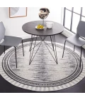 Safavieh Alamo ALM732 Grey / Charcoal 6'-7" X 6'-7" Round Area Rug