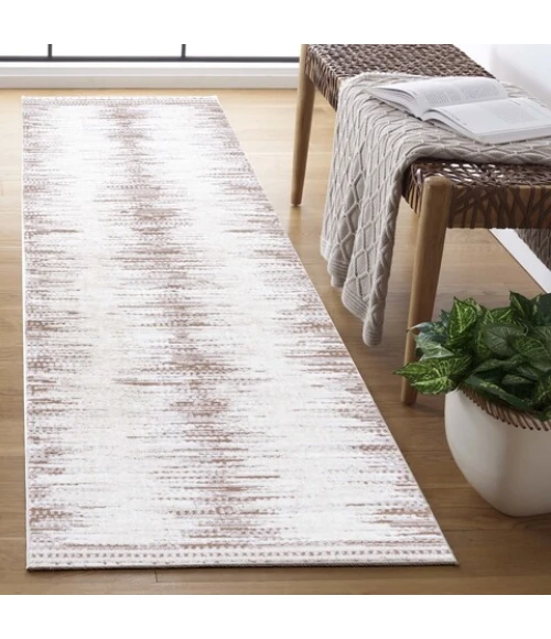 Safavieh Alamo ALM732 Taupe / Ivory 2'-2" X 8' Runner Area Rug