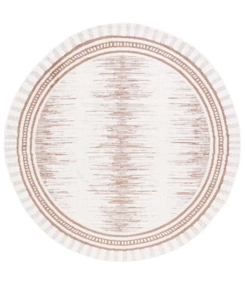 Safavieh Alamo ALM732 Taupe / Ivory 6'-7" X 6'-7" Round Area Rug