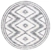 Safavieh Alamo ALM737 Ivory / Charcoal 6'-7" X 6'-7" Round Area Rug