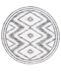 Safavieh Alamo ALM737 Ivory / Charcoal 6'-7" X 6'-7" Round Area Rug