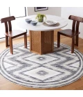 Safavieh Alamo ALM737 Ivory / Charcoal 6'-7" X 6'-7" Round Area Rug