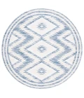 Safavieh Alamo ALM737 Ivory / Blue 6'-7" X 6'-7" Round Area Rug