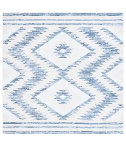 Safavieh Alamo ALM737 Ivory / Blue 6'-7" X 6'-7" Square Area Rug