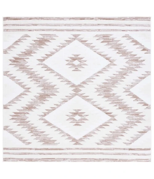 Safavieh Alamo ALM737 Ivory / Taupe 6'-7" X 6'-7" Square Area Rug