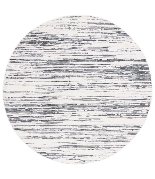 Safavieh Alamo ALM742 Charcoal / Ivory 6'-7" X 6'-7" Round Area Rug