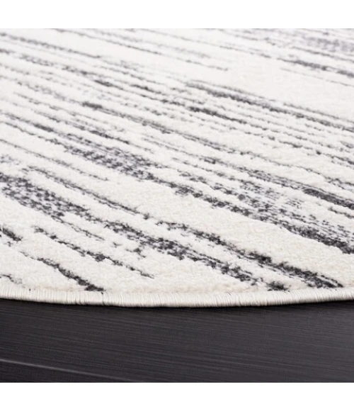 Safavieh Alamo ALM742 Charcoal / Ivory 6'-7" X 6'-7" Round Area Rug