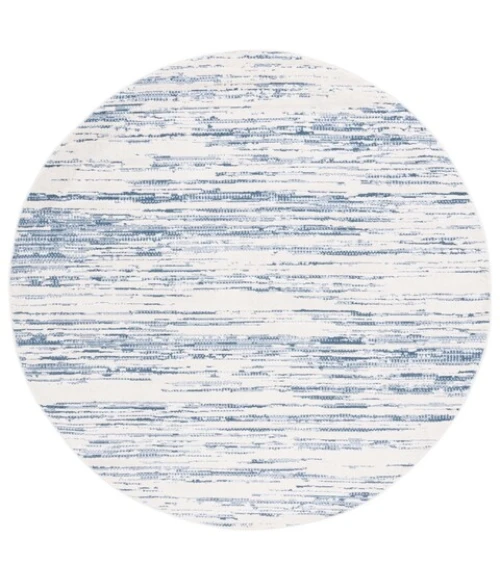 Safavieh Alamo ALM742 Blue / Ivory 6'-7" X 6'-7" Round Area Rug