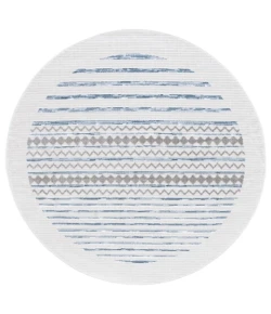 Safavieh Alamo ALM775 Ivory / Navy 6'-7" X 6'-7" Round Area Rug