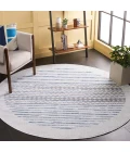 Safavieh Alamo ALM775 Ivory / Navy 6'-7" X 6'-7" Round Area Rug