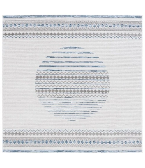 Safavieh Alamo ALM775 Ivory / Navy 6'-7" X 6'-7" Square Area Rug