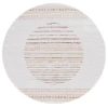 Safavieh Alamo ALM775 Ivory / Brown 6'-7" X 6'-7" Round Area Rug