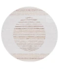 Safavieh Alamo ALM775 Ivory / Brown 6'-7" X 6'-7" Round Area Rug