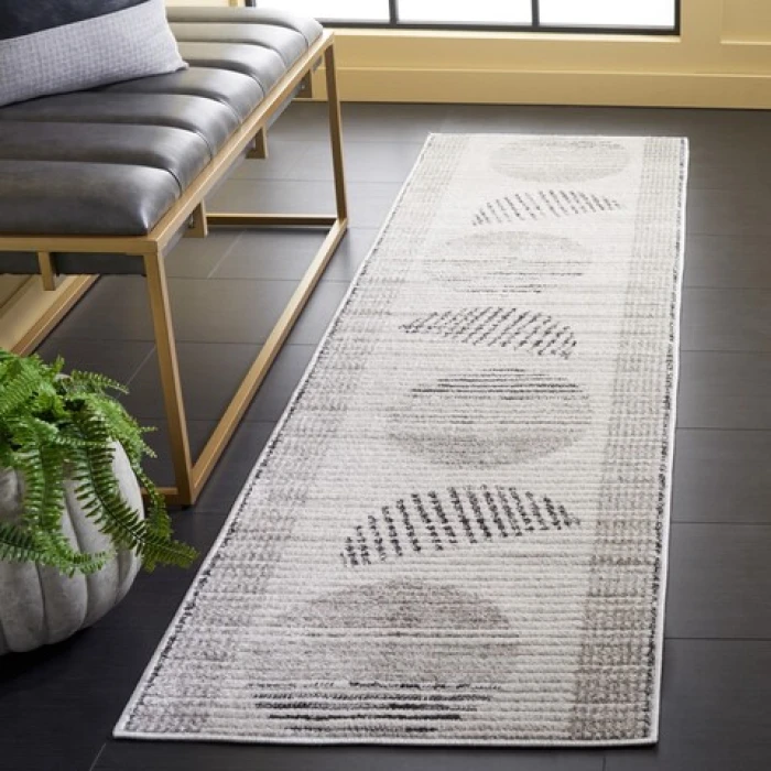 Safavieh Alamo ALM779 Ivory / Grey 2'-2" X 8' Runner Area Rug