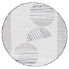 Safavieh Alamo ALM779 Ivory / Grey 6'-7" X 6'-7" Round Area Rug