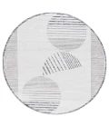 Safavieh Alamo ALM779 Ivory / Grey 6'-7" X 6'-7" Round Area Rug