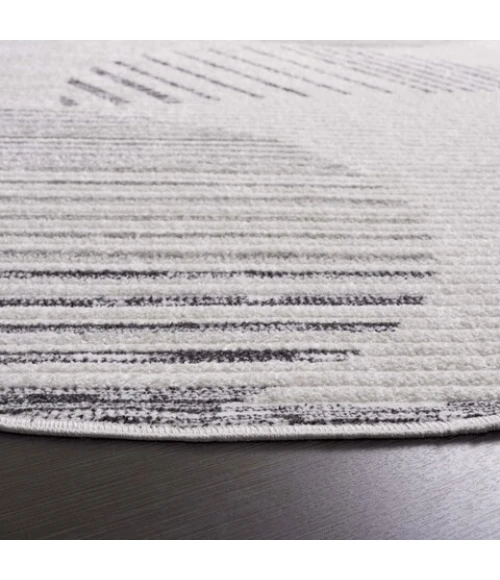 Safavieh Alamo ALM779 Ivory / Grey 6'-7" X 6'-7" Round Area Rug