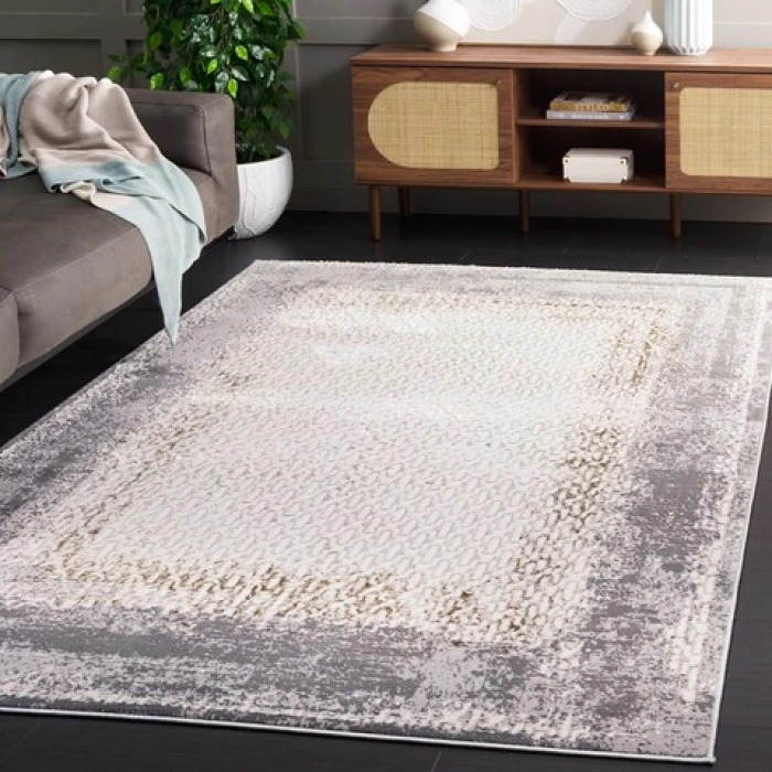 Safavieh Alenia ALN100 Ivory / Grey 8' X 10' Rectangle Area Rug