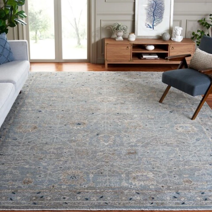 Safavieh Antique Patina ANP656 Blue / Ivory 8'-0" x 9'-6" Rectangle Area Rug
