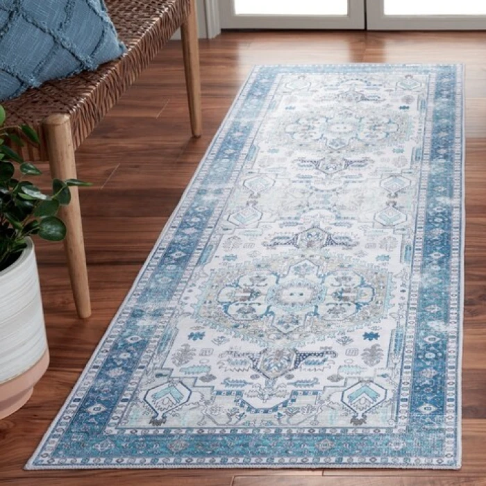 Safavieh Arizona ARZ105 Beige / Blue 2'-6" X 8' Runner Area Rug