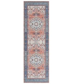 Safavieh Arizona ARZ105 Rust / Navy 2'-6" X 8' Runner Area Rug