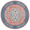 Safavieh Arizona ARZ105 Rust / Navy 6' X 6' Round Area Rug