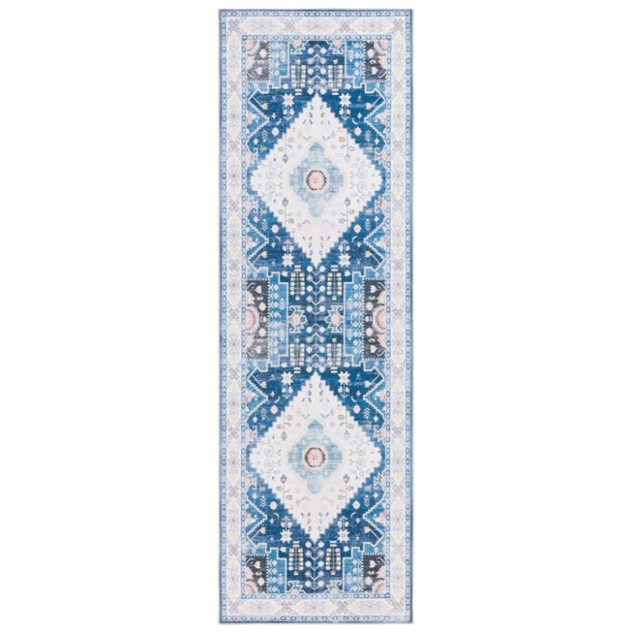 Safavieh Arizona ARZ107 Navy / Ivory 2'-6" X 8' Runner Area Rug