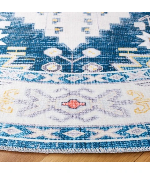 Safavieh Arizona ARZ107 Navy / Ivory 6' X 6' Round Area Rug