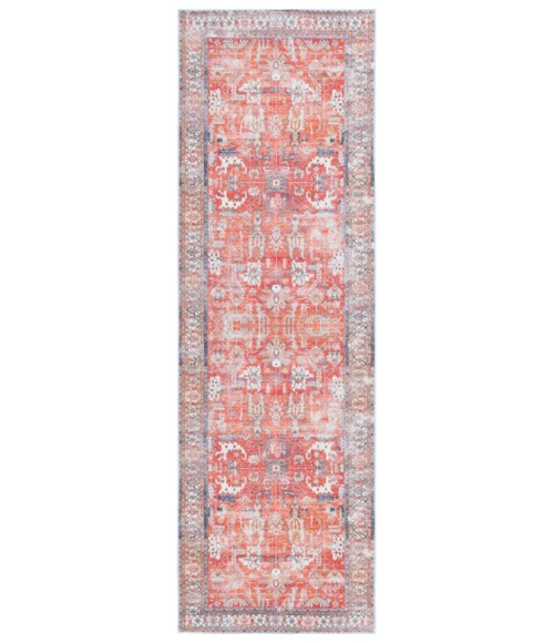 Safavieh Arizona ARZ119 Rust / Aqua 2'-6" X 8' Runner Area Rug