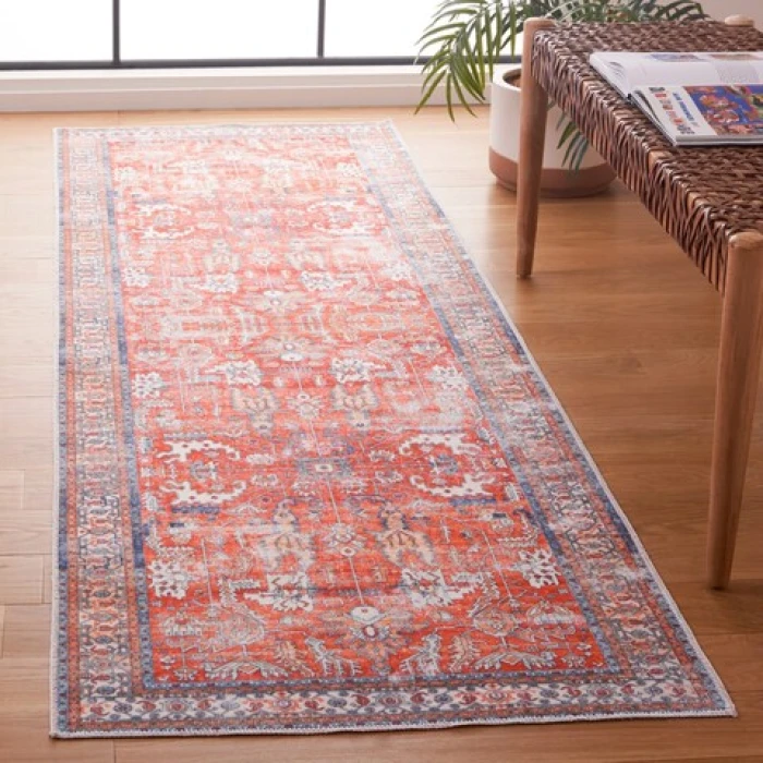 Safavieh Arizona ARZ119 Rust / Aqua 2'-6" X 8' Runner Area Rug