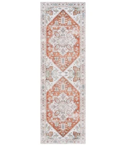 Safavieh Arizona ARZ120 Ivory / Rust 2'-6" X 8' Runner Area Rug