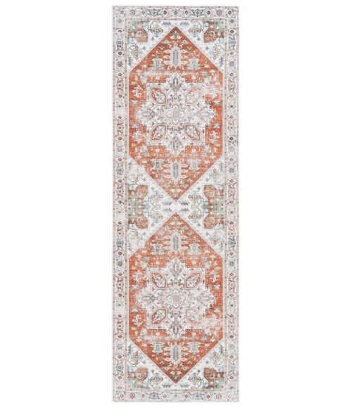 Safavieh Arizona ARZ120 Ivory / Rust 2'-6" X 8' Runner Area Rug