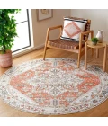 Safavieh Arizona ARZ120 Ivory / Rust 6' X 6' Round Area Rug