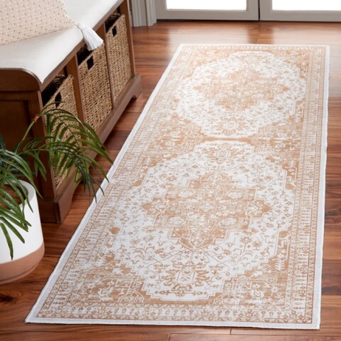Safavieh Arizona ARZ127 Beige / Gold 2'-6" X 8' Runner Area Rug