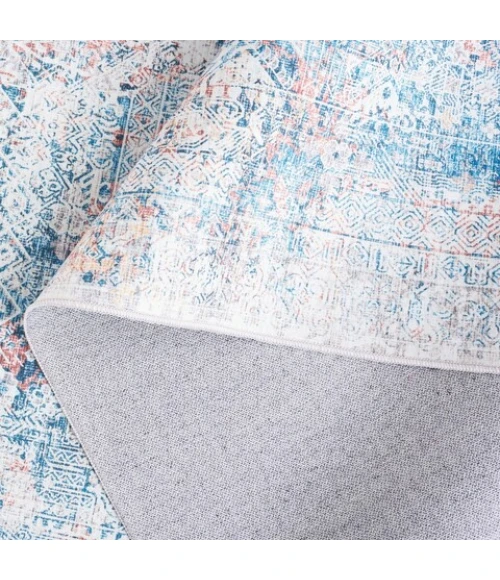 Safavieh Arizona ARZ539 Blue / Rust 6' X 6' Square Area Rug