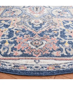 Safavieh Astoria ASA400 Blue / Beige 6'-7" X 6'-7" Round Area Rug