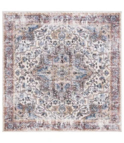 Safavieh Astoria ASA402 Ivory / Blue Rust 6'-7" X 6'-7" Square Area Rug