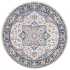 Safavieh Astoria ASA404 Blue / Rust 6'-7" X 6'-7" Round Area Rug
