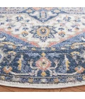 Safavieh Astoria ASA404 Blue / Rust 6'-7" X 6'-7" Round Area Rug