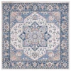 Safavieh Astoria ASA404 Blue / Rust 6'-7" X 6'-7" Square Area Rug