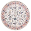 Safavieh Astoria ASA408 Ivory / Rust 6'-7" X 6'-7" Round Area Rug