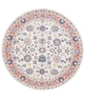 Safavieh Astoria ASA408 Ivory / Rust 6'-7" X 6'-7" Round Area Rug