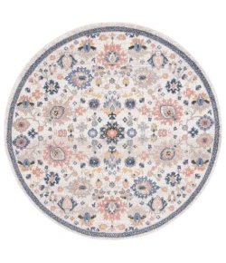 Safavieh Astoria ASA410 Beige / Blue 6'-7" X 6'-7" Round Area Rug