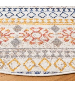 Safavieh Astoria ASA414 Ivory / Blue Rust 6'-7" X 6'-7" Round Area Rug