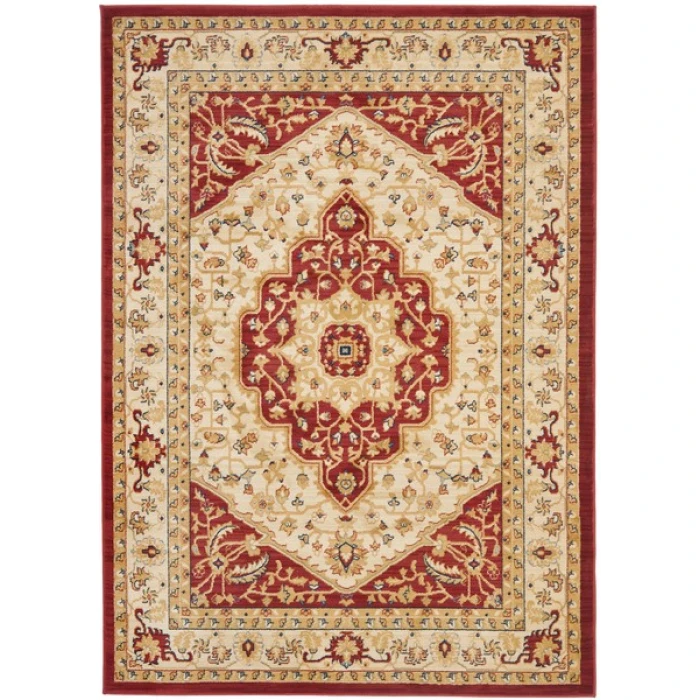 Safavieh Austin AUS1580 Creme / Red 9'-6" X 13' Rectangle Area Rug